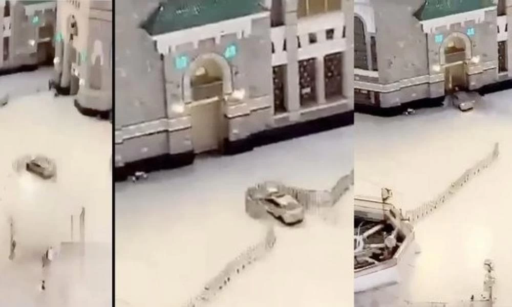 Αντίποινα ή φρενοβλάβεια; Αυτοκίνητο καρφώνεται στο Μεγάλο Τζαμί της Μέκκα (ΒΙΝΤΕΟ)